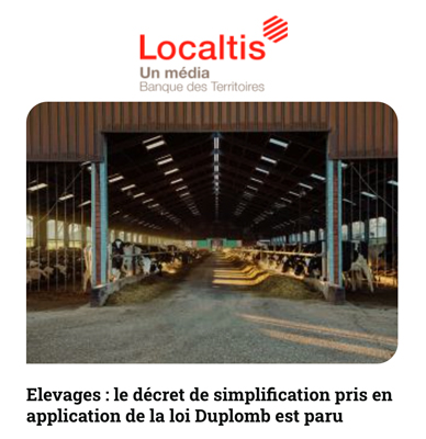 Élevages : décret de simplification